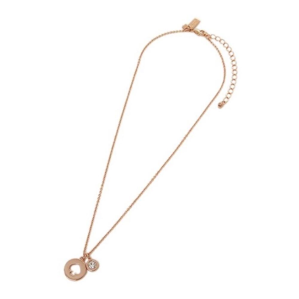 Kate Spade Spot The Spade Rose Gold Necklace Designer Casual Minimalist Jewelry